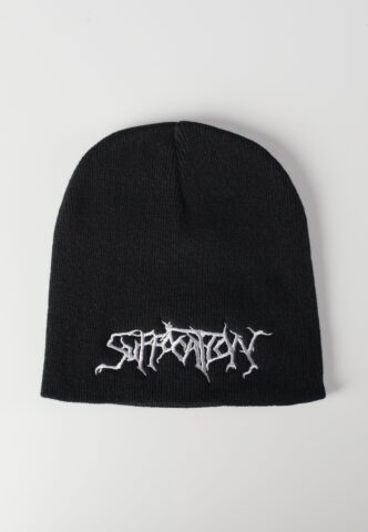 Suffocation – White Logo – Beanie – Schwarz – Onesize – 100% Polyacryl
