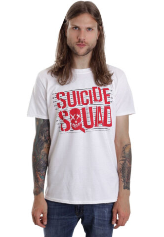 Suicide Squad – Logo Line Up White – T-Shirt – Weiß – M – 100% Baumwolle