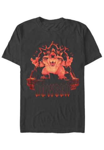 Super Mario – Bowser Throne Grey – T-Shirt – Grau – S – 100% Baumwolle