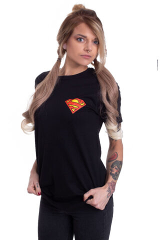 Superman – Chest – T-Shirt – Schwarz – M – 100% Baumwolle