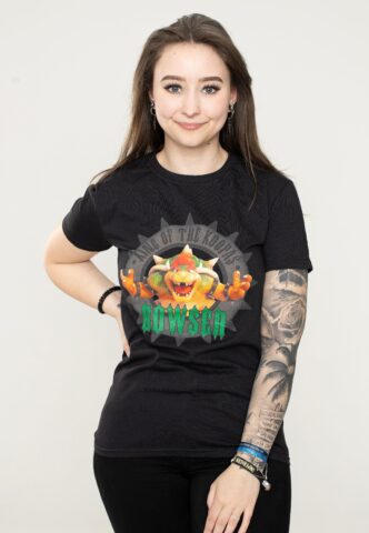 Super Mario – Bowser Circle – T-Shirt – Schwarz – L – 100% Baumwolle