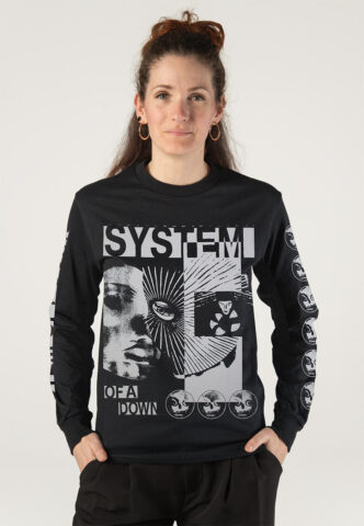 System Of A Down – Hypno Hi-Contrast – Longsleeve – Schwarz – S – 100% Baumwolle