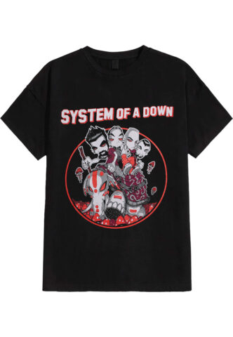 System Of A Down – Mushroom People – T-Shirt – Schwarz – XXL – 100% Baumwolle