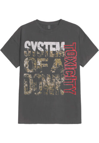 System Of A Down – Toxicity Stack Charcoal – T-Shirt – Grau – S – 100% Baumwolle