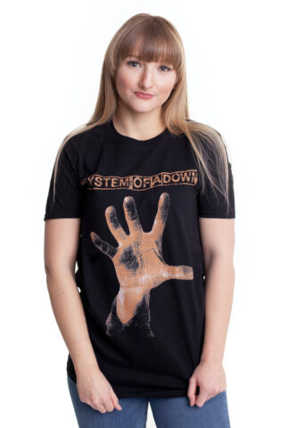System Of A Down – Hand – T-Shirt – Schwarz – XXL – 100% Baumwolle