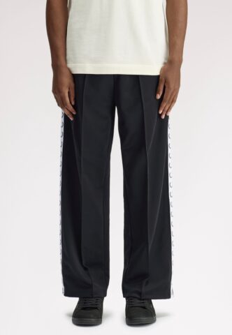 Fred Perry – Wide Leg Black – Jogginghose – Schwarz – M – 55% Polyester, 45% Baumwolle