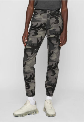 Urban Classics – Ladies High Waist Darkcamo/Black – Hose – Tarnfarben – W31 – 98% Baumwolle, 2% Elastan