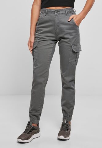 Urban Classics – Ladies High Waist Lightshadow – Hose – Grau – W26 – 98% Baumwolle, 2% Elastan