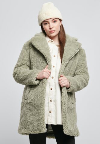 Urban Classics – Ladies Oversized Sherpa Soft Salvia – Jacke – Grün – XL – 100% Polyester