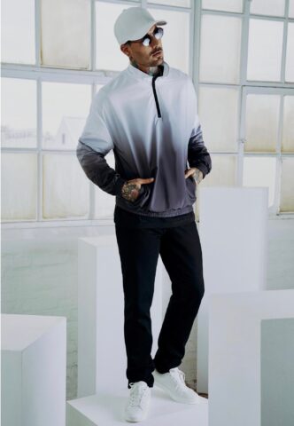 Urban Classics – Gradient Pull Over Jacket Black/White – Jacke – Schwarz – S – 100% Polyester
