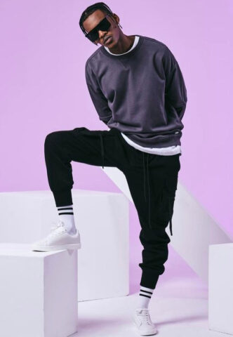 Urban Classics – Zip Away Oversized Terry Crew Darkshadow – Sweater – Grau – S – 65% Baumwolle, 35% Polyester