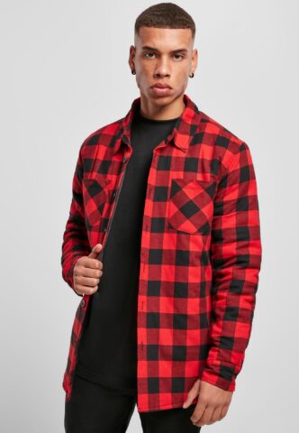 Urban Classics – Padded Check Flannel Black/Red – Hemd – Rot – S – 100% Baumwolle