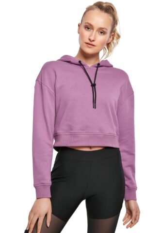 Urban Classics – Ladies Short Terry Duskviolet – Hoodie – Lila – L – 65% Baumwolle, 35% Polyester