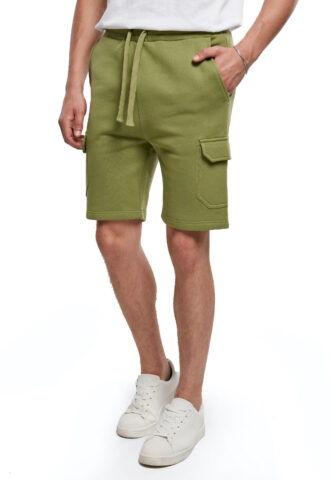 Urban Classics – Organic Cargo Newolive – Shorts – Grün – S – 100% Bio-Baumwolle