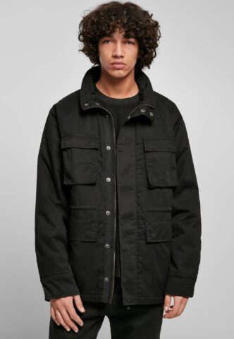 Urban Classics – Big M 65 Black – Jacke – Schwarz – S – Shell: 100% Baumwolle; Lining: 100% Polyester