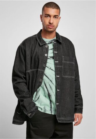 Urban Classics – Oversized Trucker Black Raw – Jacke – Schwarz – S – 100% Baumwolle