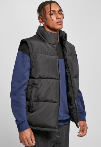 Urban Classics – Block Puffer Black/Black – Weste – Schwarz – S – Shell: 100% Polyamid; Lining: 100% Polyester