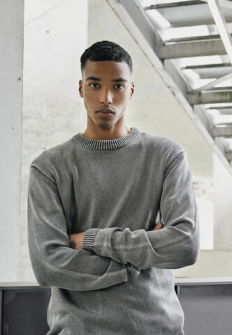 Urban Classics – Washed Asphalt – Pullover – Grau – S – 60% Baumwolle, 40% Polyester
