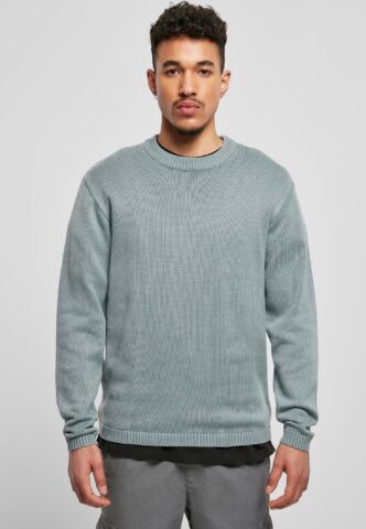 Urban Classics – Washed Dusty Blue – Pullover – Blau – XXL – 60% Baumwolle, 40% Polyester