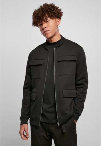 Urban Classics – M65 Sweat Bomber Black – Jacke – Schwarz – S – 65% Baumwolle, 35% Polyester