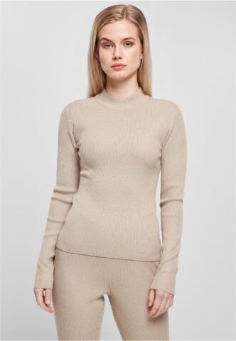 Urban Classics – Rib Knit Turtelneck Light Taupe – Pullover – Beige – L – 35% Viskose, 35% Polyester, 30% Nylon