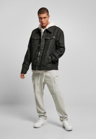 Urban Classics – Organic Basic Denim Black Washed – Jeansjacke – Schwarz – S – 100% Baumwolle
