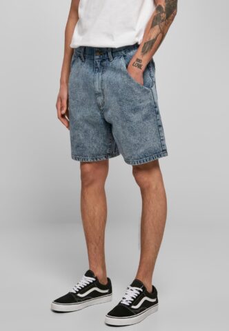 Urban Classics – Organic Denim Bermuda Light Skyblue Acid Washed – Shorts – Blau – W31 – 100% Baumwolle