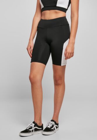 Urban Classics – Ladies Color Block Cycle Black/White – Shorts – Schwarz – XS – 80% Polyester, 20% Elastan