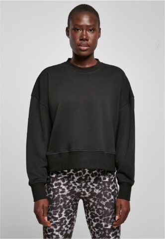 Urban Classics – Ladies Oversized Terry Black – Sweater – Schwarz – XS – 65% Baumwolle, 35% Polyester