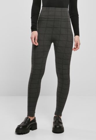 Urban Classics – Ladies Seamless Heritage Aspaltsquardcheck – Leggings – Grau – S/M – 95% Polyester, 5% Elastan