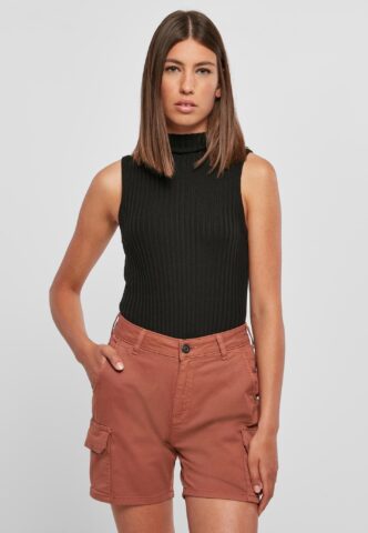 Urban Classics – Ladies Rib Knit Sleevless Black – Body – Schwarz – L – 35% Polyacryl, 35% Viskose, 30% Nylon