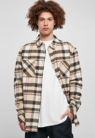 Urban Classics – Checked Mountain Softseagrass/Bottlegreen – Hemd – Grün – S – 100% Baumwolle