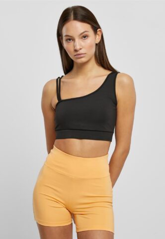Urban Classics – Ladies Recycled Asymmetrical Black – BH – Schwarz – XL – 80% Polyester, 20% Elastan