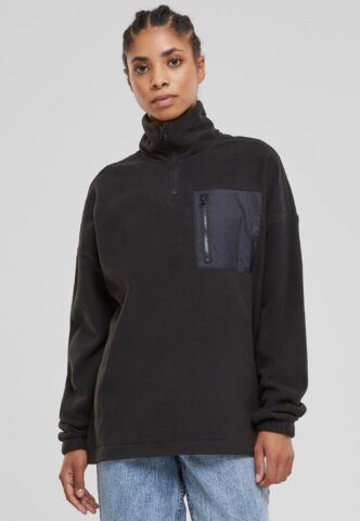 Urban Classics – Ladies Polar Fleece Black – Pullover – Schwarz – M – 100% Polyester