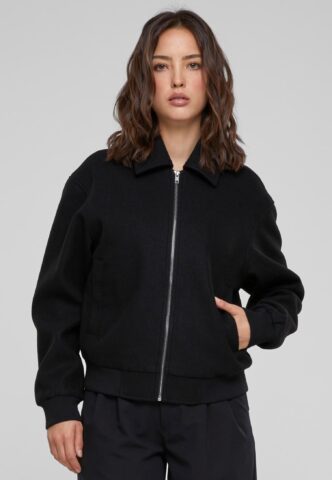 Urban Classics – Ladies Boxy Black – Jacke – Schwarz – M – Obermaterial: 100% Polyester; Futter: 100% Polyester