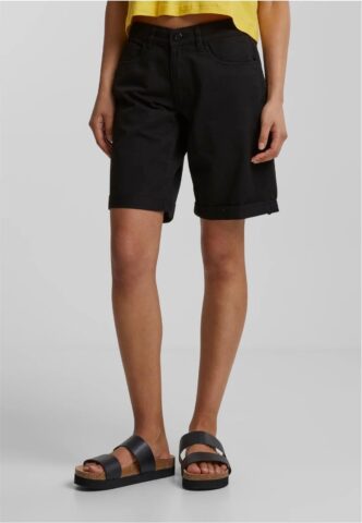 Urban Classics – Ladies Organic Cotton Bermuda Black – Shorts – Schwarz – W29 – 100% Bio-Baumwolle