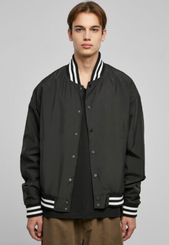 Urban Classics – Light College Black – Collegejacke – Schwarz – XXL – Obermaterial: 100% Polyester; Futter: 100% Polyester