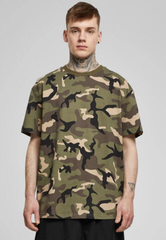 Urban Classics – Heavy Oversized Woodcamo – T-Shirt – Tarnfarben – S – 100% Baumwolle