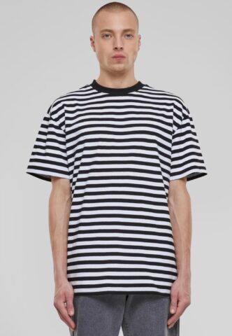 Urban Classics – Regular Stripe White/Black – T-Shirt – Weiß – S – 100% Baumwolle