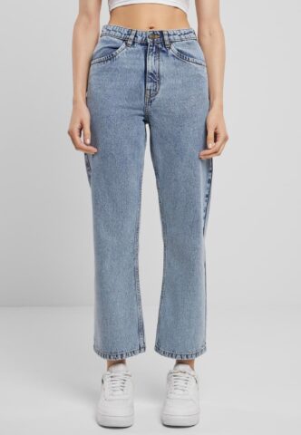 Urban Classics – Ladies Cropped Straight Leg Denim Tinted Lightblue Washed – Jeans – Blau – W26 – 100% Baumwolle