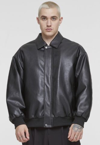 Urban Classics – Synthetic Leather Black – Lederjacke – Schwarz – XL – 100% Viskose