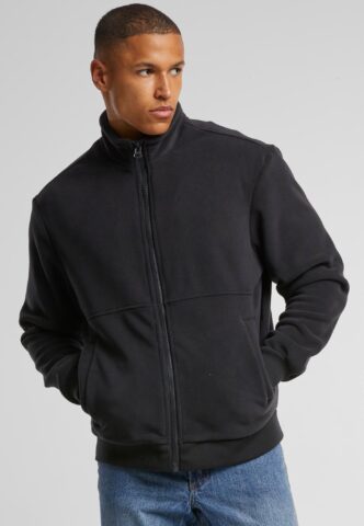 Urban Classics – Colour Block Polar Fleece Black/Black – Jacke – Schwarz – S – 95% Polyester, 5% Elastan