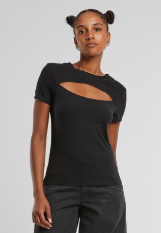 Urban Classics – Ladies Short Cut Out Black – T-Shirt – Schwarz – XL – 93% Baumwolle, 7% Polyester