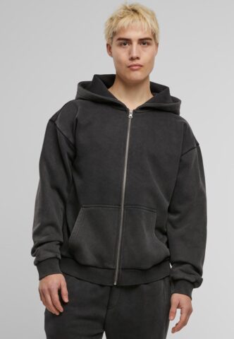 Urban Classics – Vintage Heavy Magnet – Zipper – Grau – S – 70% Baumwolle, 30% Polyester