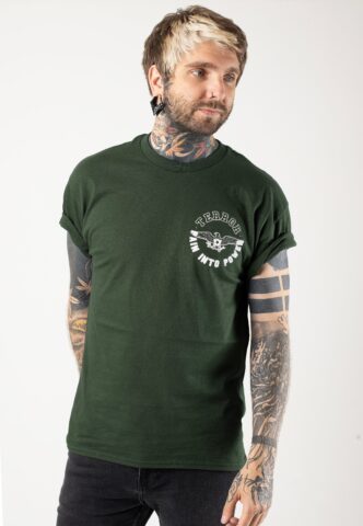 Terror – Pain Into Power Forest Green – T-Shirt – Grün – S – 100% Baumwolle