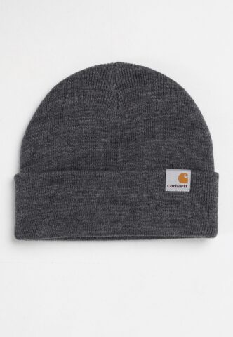 Carhartt WIP – Stratus Low Dark Grey Heather – Beanie – Grau – Onesize – 100% Polyacryl