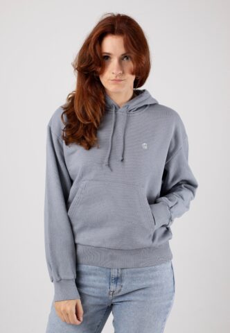 Carhartt WIP – W‘ Hooded Casey Mirror/Silver – Hoodie – Grau – L – 100% Baumwolle