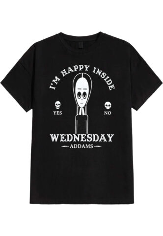 The Addams Family – Wednesday Macabe – T-Shirt – Schwarz – M – 100% Baumwolle