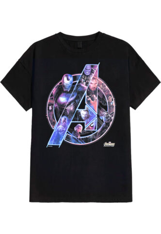 The Avengers – Team Neon – T-Shirt – Schwarz – XXL – 100% Baumwolle