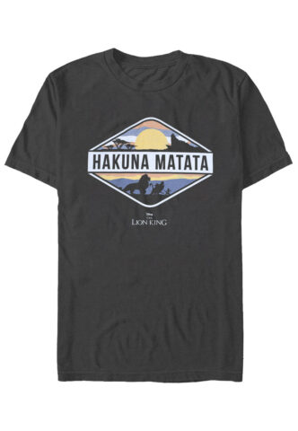 The Lion King – Hakuna Matata Emblem Charcoal – T-Shirt – Grau – S – 100% Baumwolle